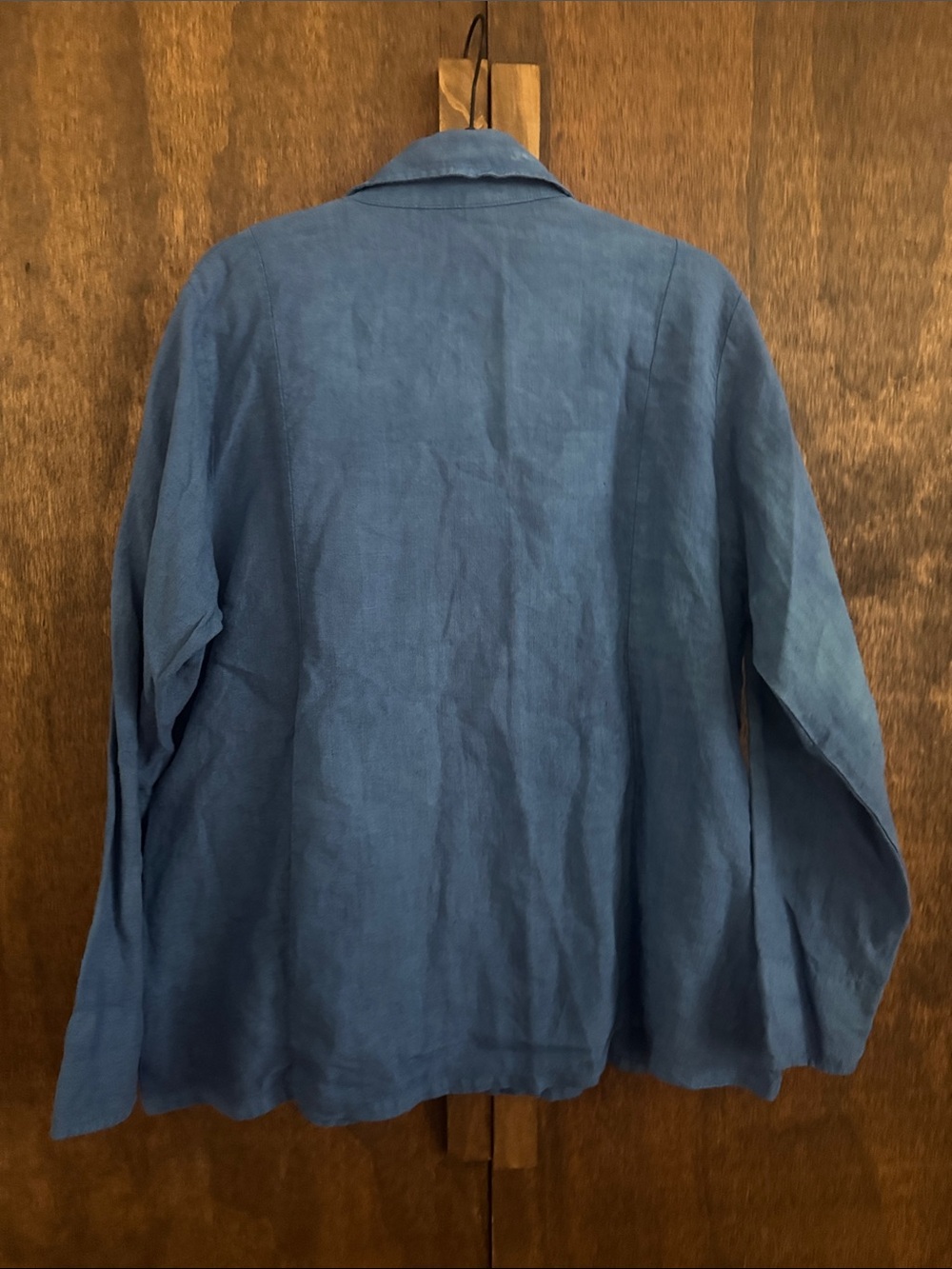 Maiwa 100% Linen indigo hand dyed chore coat - Picture 3 of 5